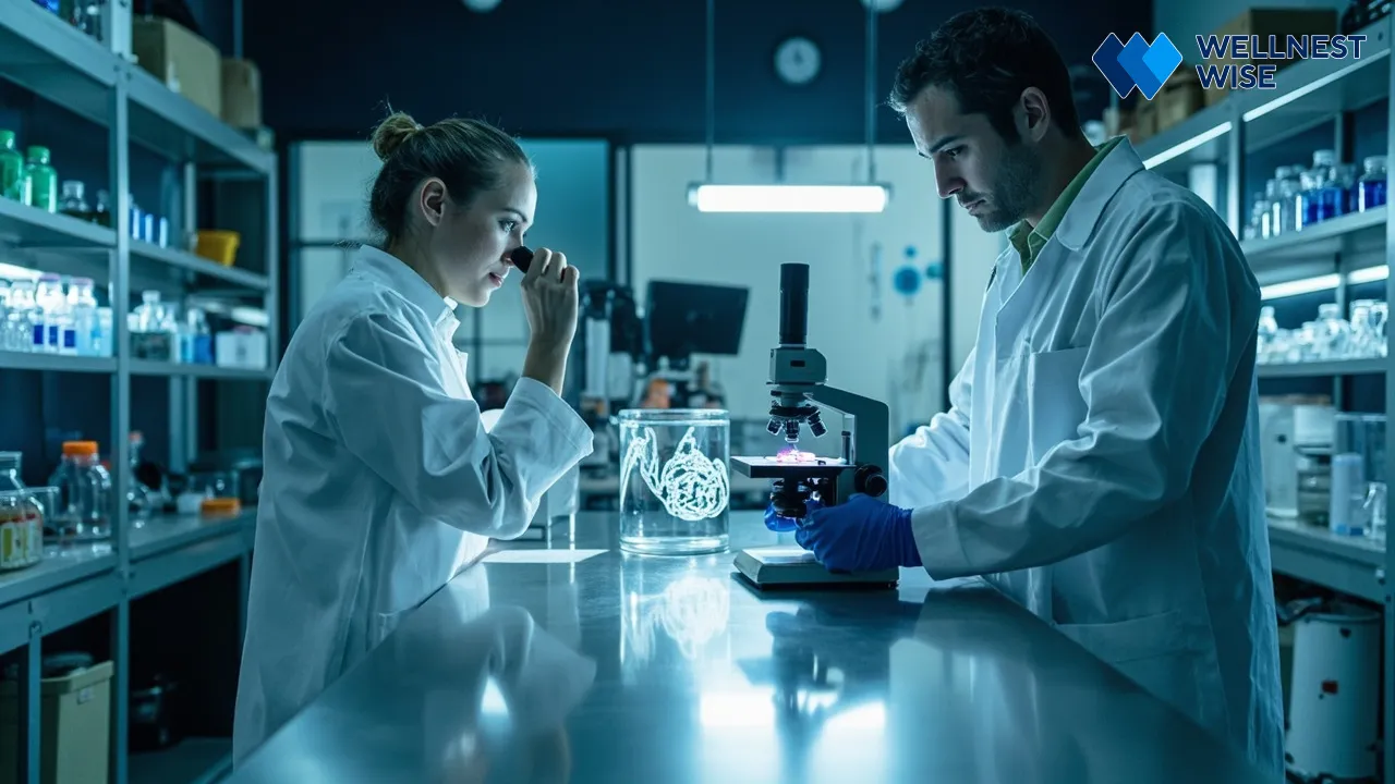 Scientists conducting research in a lab, symbolizing clinical trials and studies on GLP-1 and sleep apnea.