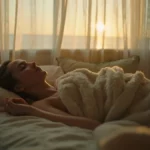 Person sleeping peacefully in a comfortable bed, finding relief from chronic pain and insomnia