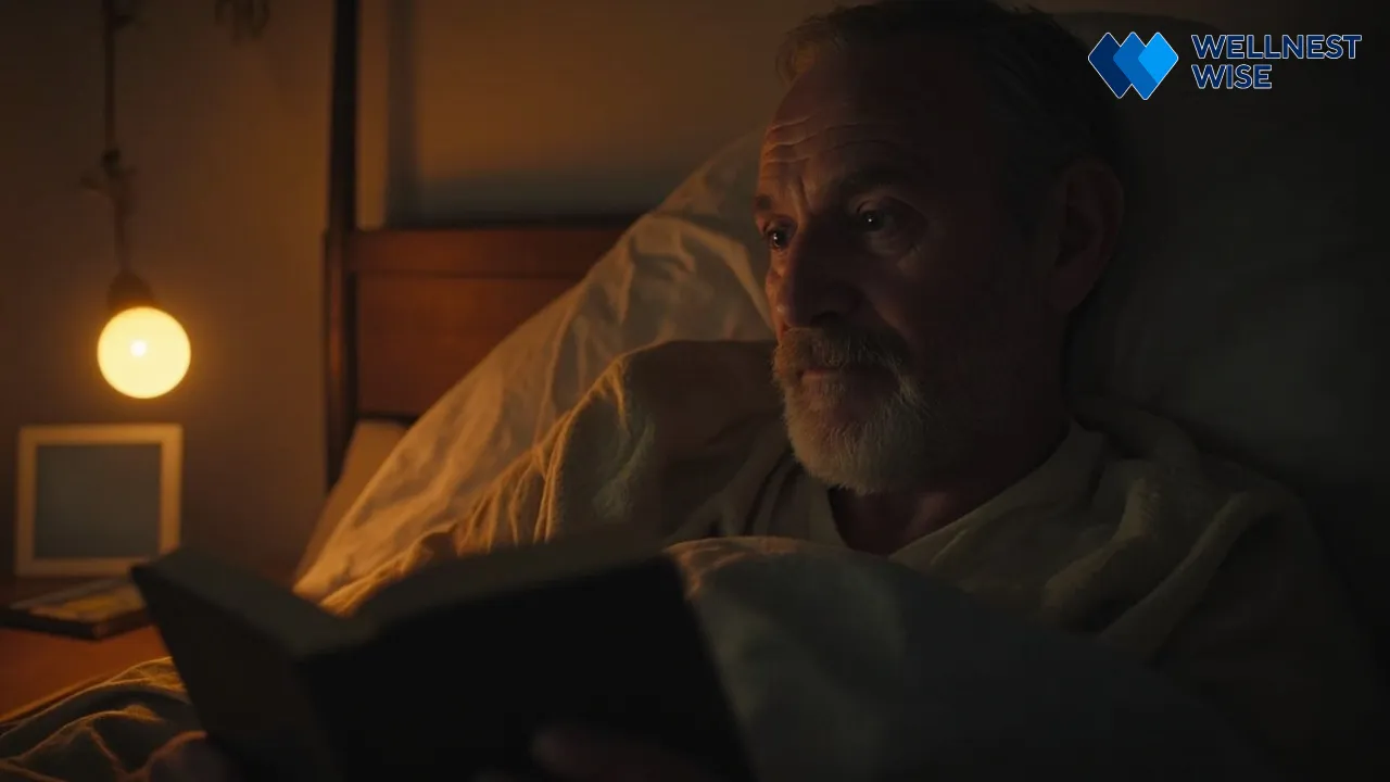 Senior practicing sleep hygiene and CBT-I strategies