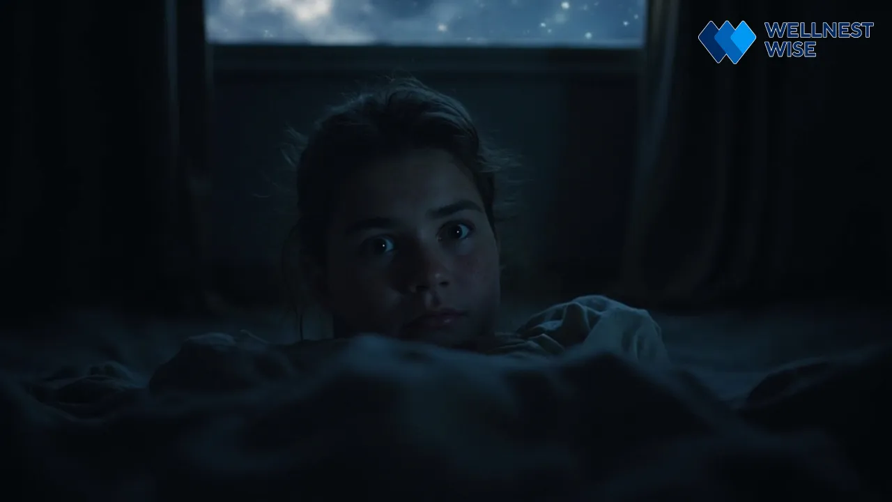 Person awake in bed at night, contemplating sleep disruptions and the need for solutions.