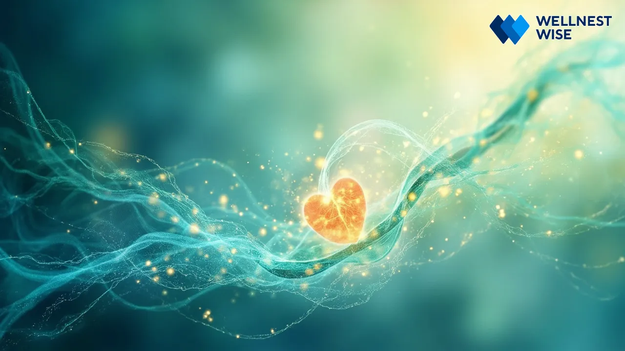 Abstract representation of autonomic nervous system and heart rate variability balance