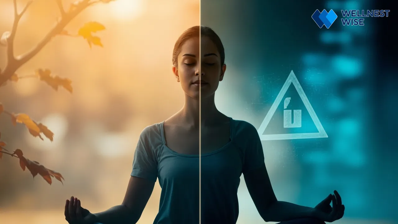 Hand selecting from multiple mental health app icons on a tablet screen