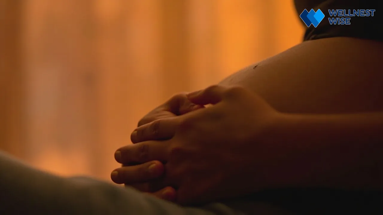 Person practicing diaphragmatic breathing for better sleep