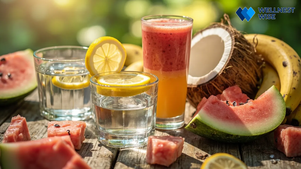 Electrolyte-rich foods and diverse fluid sources for hydration