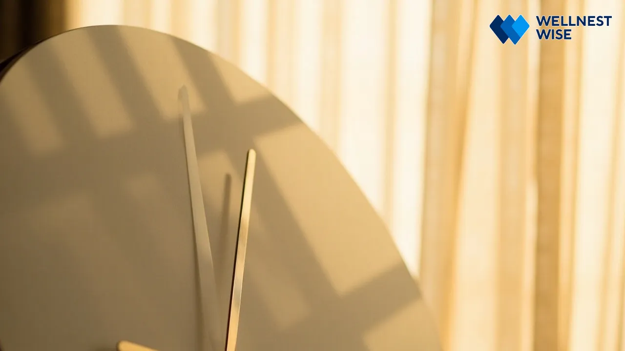 Clock illustrating the ideal afternoon nap time window