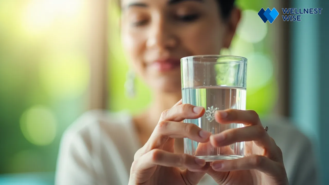 Person staying hydrated while discussing creatine safety and potential side effects.