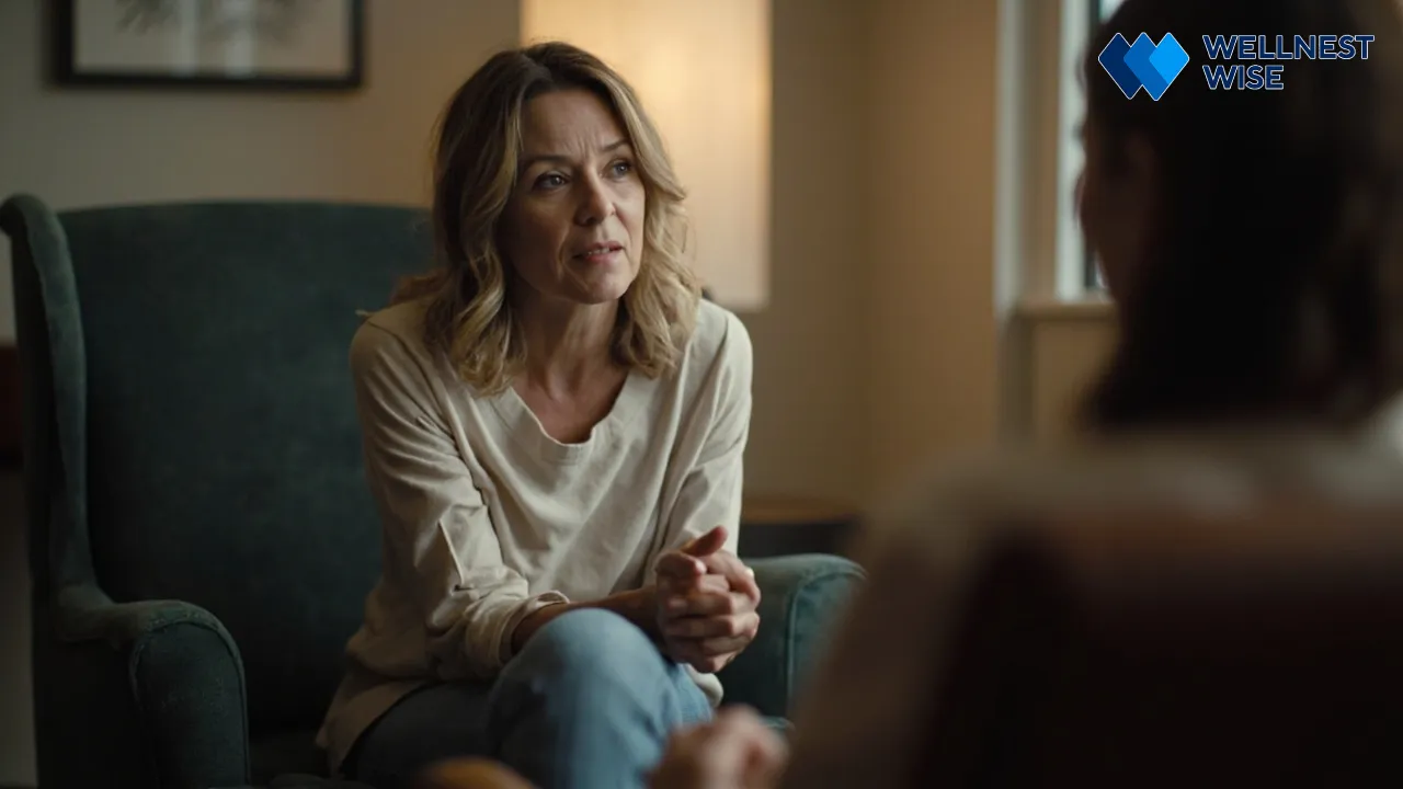 Therapist guiding a client to manage rumination and seek professional help