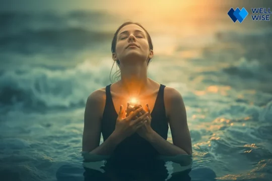 Person practicing self-compassion and mindfulness to build resilience and inner strength