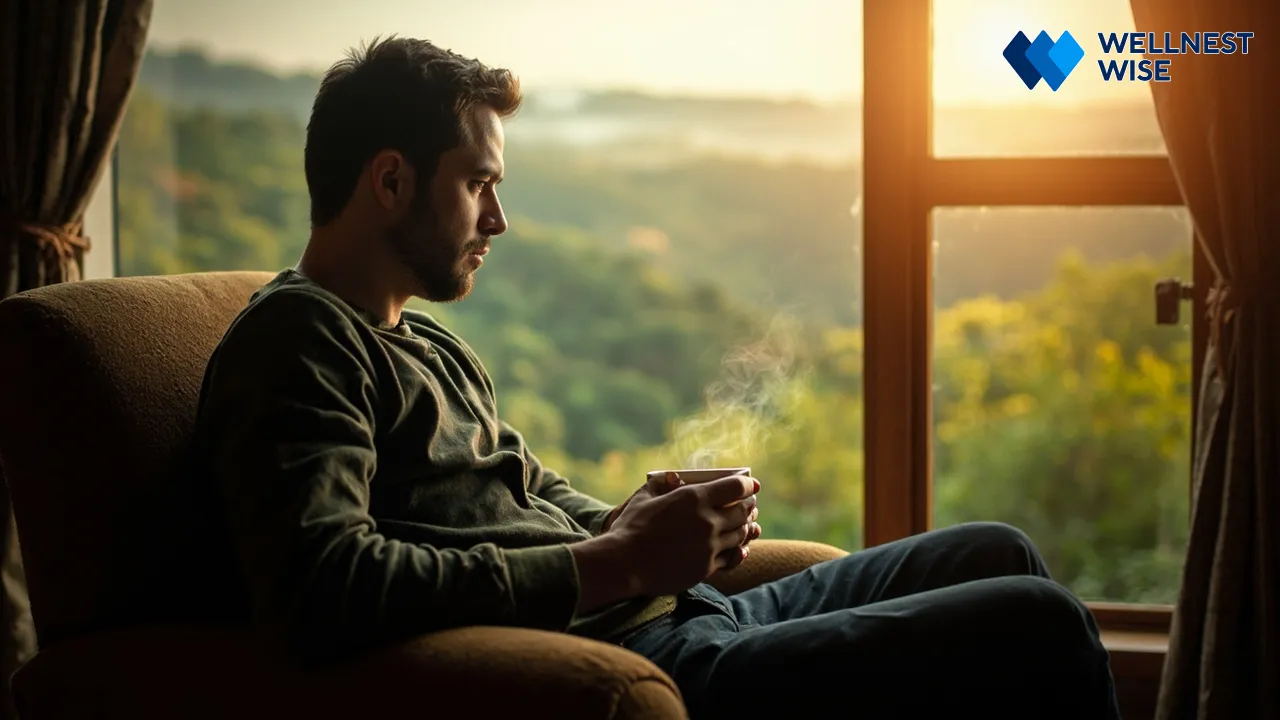 Person contemplating sleep challenges and solutions