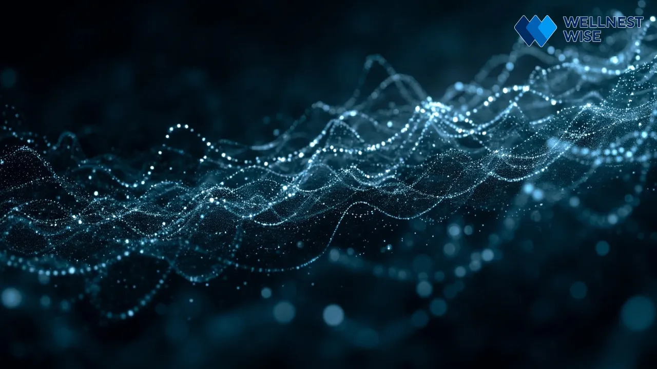 Abstract data visualization representing global trends and projections for the WHO 2025 loneliness report