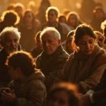 Diverse people reflecting on connection and community in the context of global loneliness