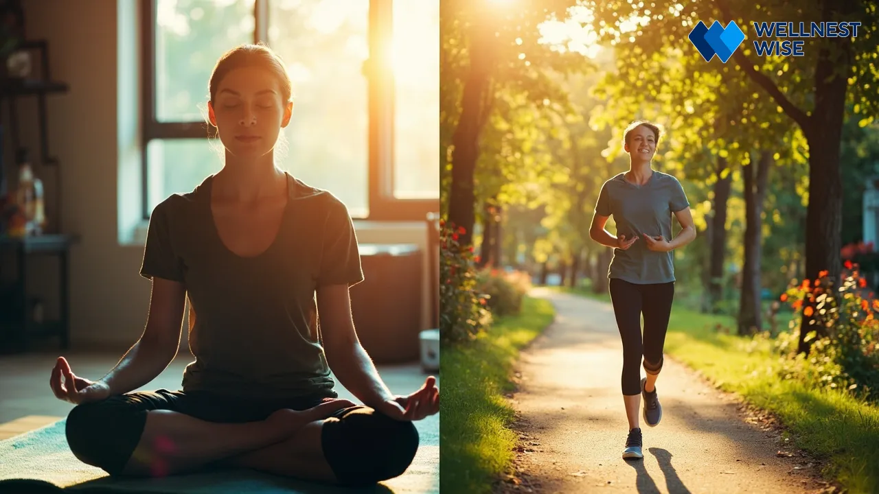 Comparison of mind-body practices like yoga and aerobic exercise like walking, effective treatments for mental health.