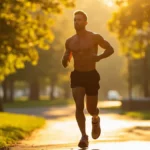Woman walking briskly outdoors for effective exercise, showing proper form for maximum calorie burn.