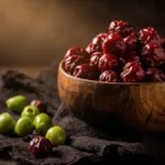 Dried and fresh jujube fruits (Chinese dates) symbolizing natural sleep aid