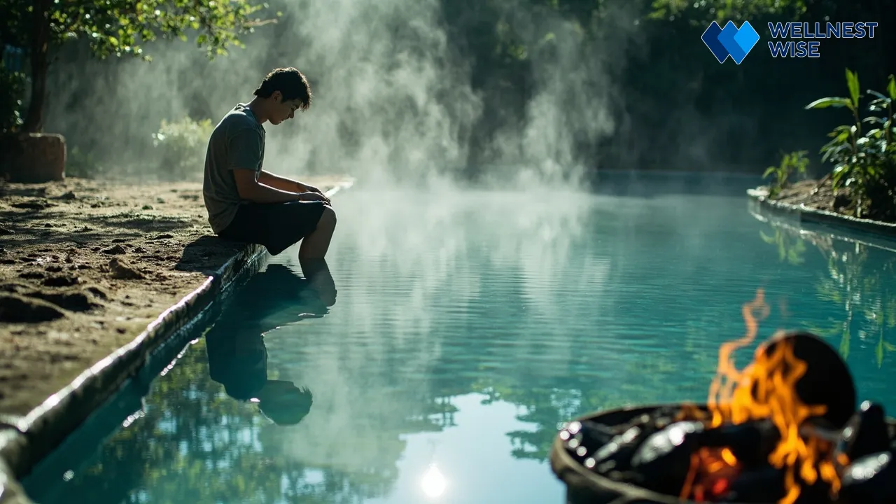 Person reflecting on physical and psychological traits to identify their Mizaj temperament