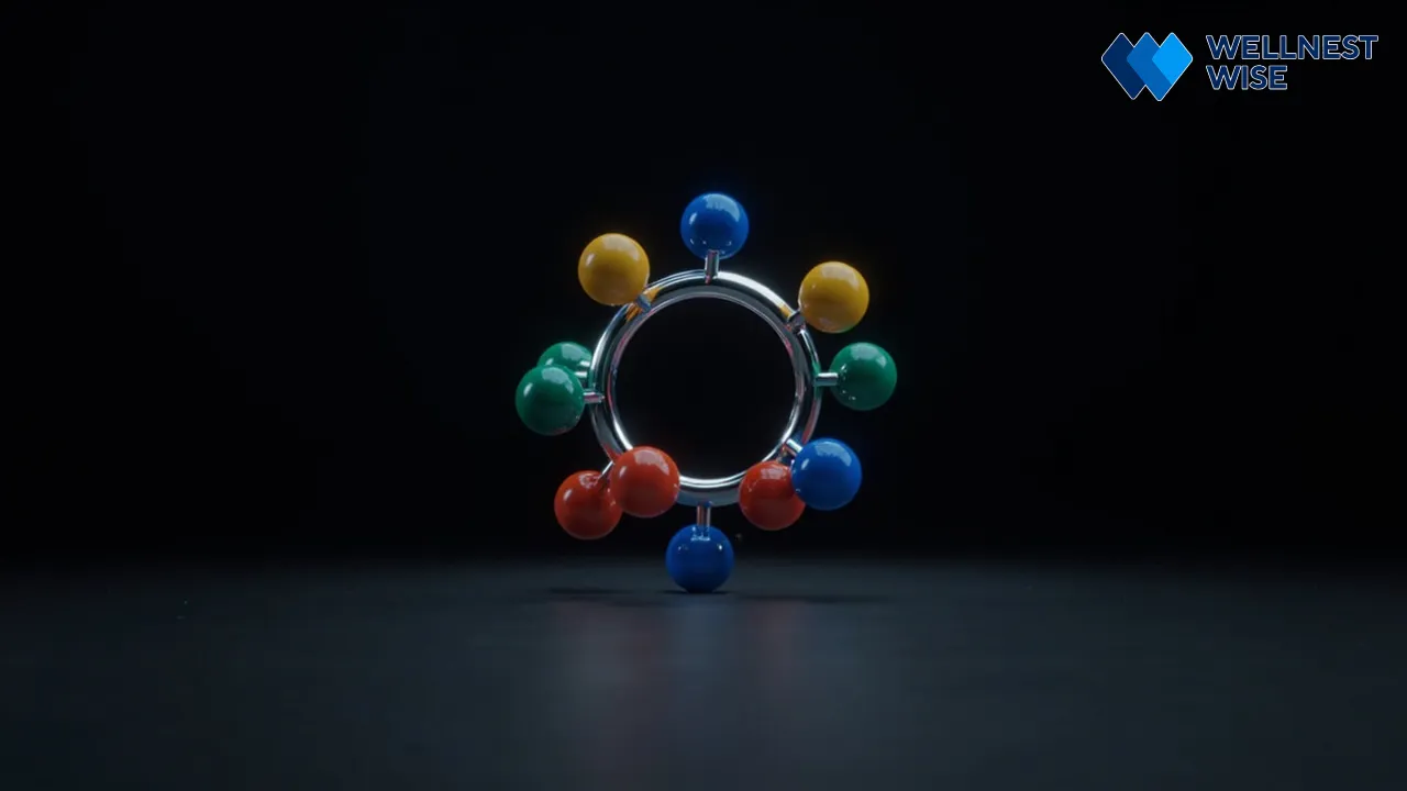 Chemical structure visualization of glucose, a simple carbohydrate molecule