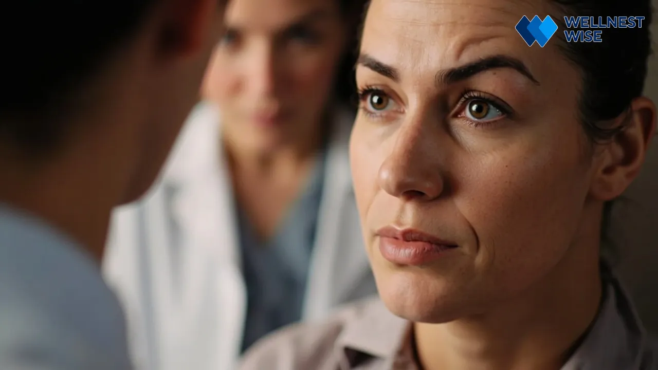 Patient consulting a nutritionist about CLA supplement safety and side effects.