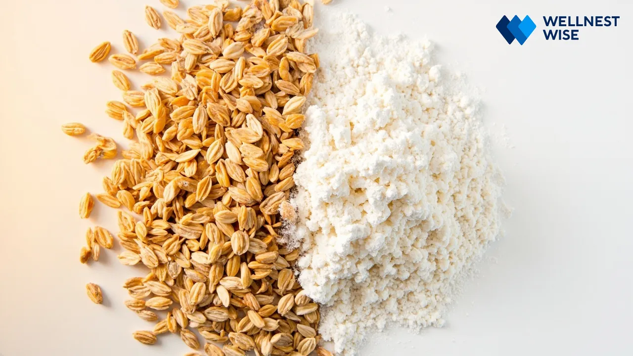 Comparison of whole grains versus refined sugars and flours