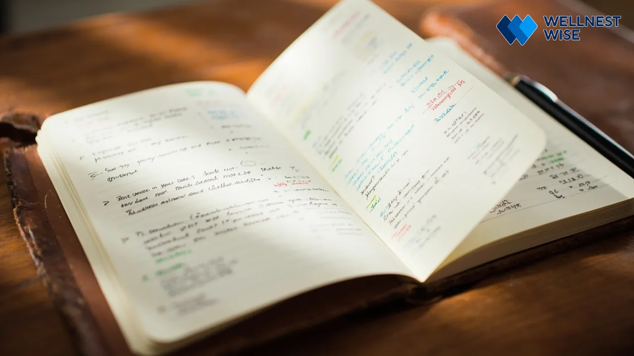 Journal used for tracking symptoms during an eczema elimination diet.