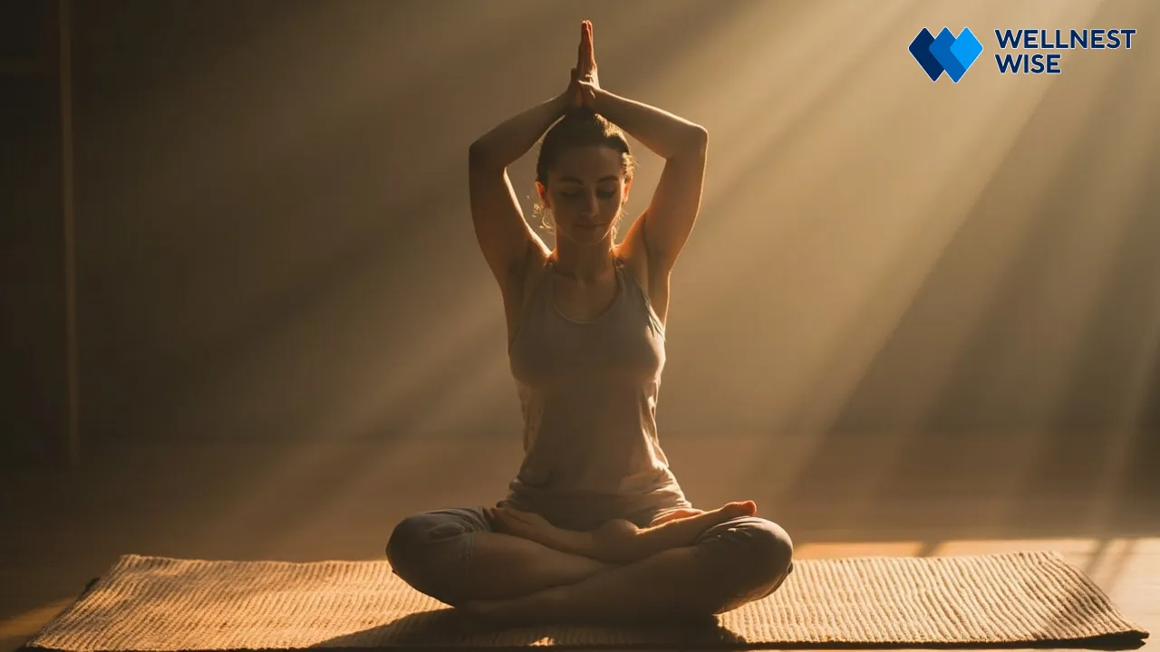 Woman stretching to relieve muscle cramps, a common sign of mineral deficiency symptoms.