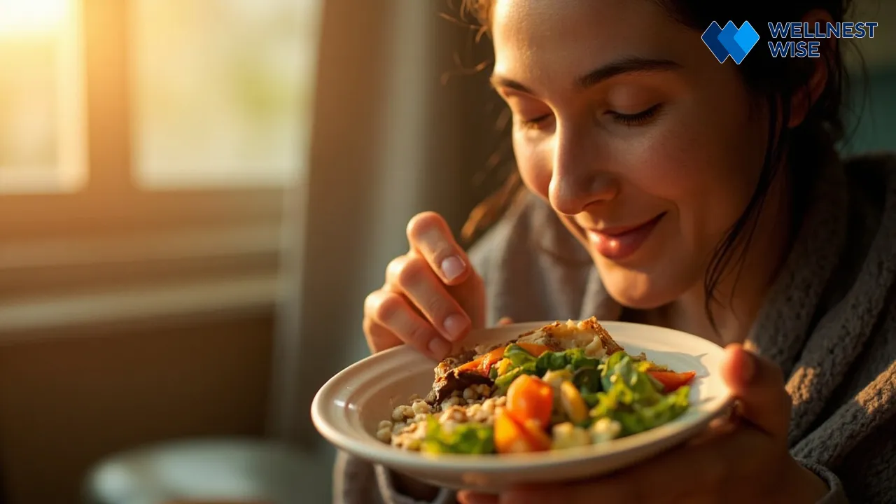 Mindful eating practices for long-term prevention of chronic abdominal bloating